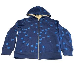 Hanna Andersson Navy Star Fleece Lined Hoodie 8